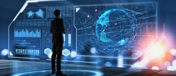 Businessman searching for big data.Digital transformation concept.Innovative and High technology Of Business.